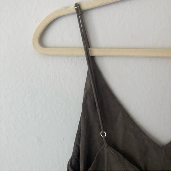 OZMA Anaise Maxi Slip Dress Cupro in Tobacco Size Large - Picture 9 of 15